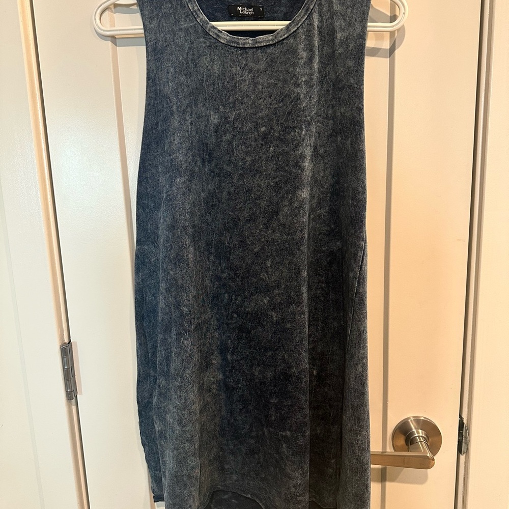 Michael Stars Acid Washed Blue Shift Dress